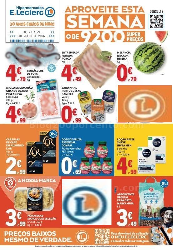 Antevisão Folheto E-LECLERC Promoções de 23 a 29 julho